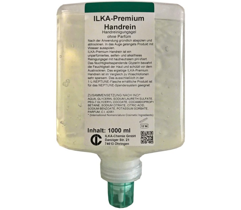 ILKA-Premium Handrein - 1ltr - Neutrale Wasgel