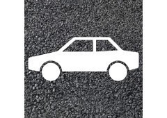 BORNIT pictogram auto (RMS), wit - 1500x800mm