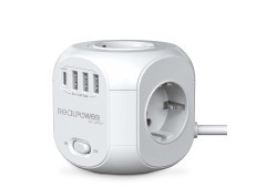 RealPower PowerBox 431 | Schuko oplaadblok met USB-poorten