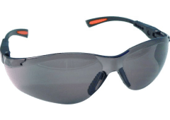 Veiligheidsbril, grijs getint, verstelbare poten, EN166
