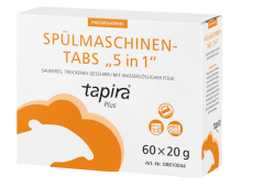 TAPIRA Plus Vaatwastabletten 5in1 - fosfaatvrij, 60st.