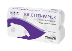 TAPIRA Top toiletpapier 3-laags, helder wit - 64 rollen